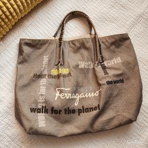 Ferragamo Canvas Tote Bag